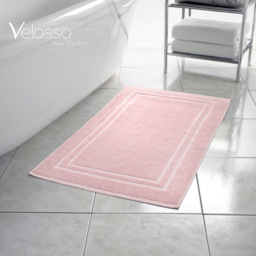 Velosso Blush Cotton Hotel Bath Mat - Pink - Wilko - thumbnail 6