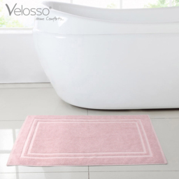 Velosso Blush Cotton Hotel Bath Mat - Pink - Wilko - thumbnail 3