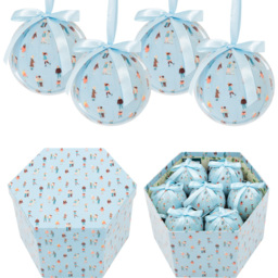 The Christmas Workshop Ice Blue People Skiing Bauble 14 Pack - Wilko - thumbnail 4