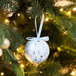 The Christmas Workshop Ice Blue People Skiing Bauble 14 Pack - Wilko - thumbnail 5