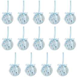 The Christmas Workshop Ice Blue People Skiing Bauble 14 Pack - Wilko - thumbnail 1