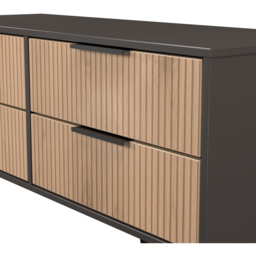 Crowndale Hong Kong 4 Drawer Slatt Effect and Graphite Bed Box Ready Assembled - Slatt Effect & Graphite - Wilko - thumbnail 6