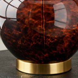 Pacific Lifestyle Lucien Tortoiseshell Glass Table Lamp - Brown - Wilko - thumbnail 5