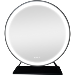 Round Standing Hollywood LED Mirror Black - Wilko - thumbnail 4