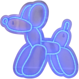Blue Balloon Dog Neon Sign - White - Wilko - thumbnail 4