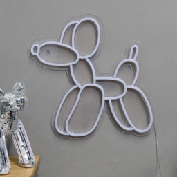 Blue Balloon Dog Neon Sign - White - Wilko - thumbnail 7