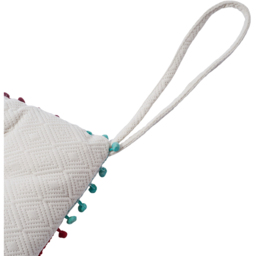 Living and Home White Square Dining Chair Cushion with Pom Poms 40 x 40cm - Size: 6 x 40 x 40cm - Wilko - thumbnail 6