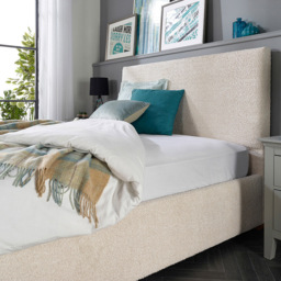Aspire Small Double Cream Boucle Upholstered Garland Ottoman Bed Frame - Aspire Beds - Wilko - thumbnail 4