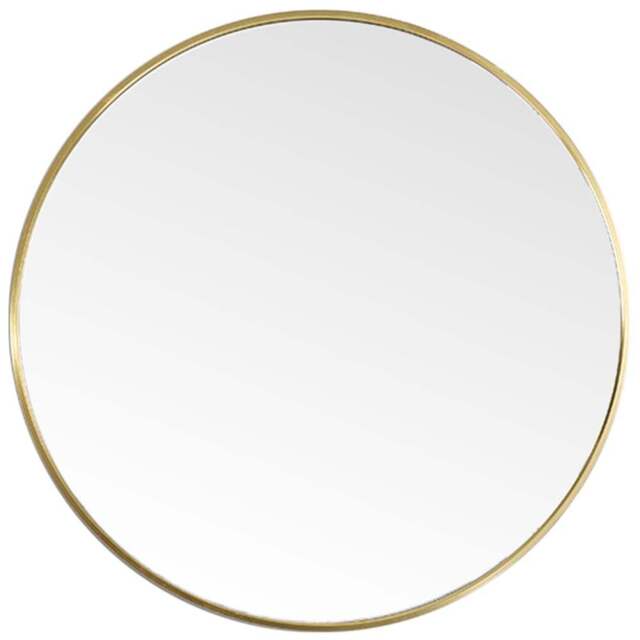 Living and Home Gold Frame Nordic Wall Mounted Bathroom Mirror 40cm - Size: 40 x 40cm - Wilko - image 1