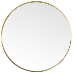 Living and Home Gold Frame Nordic Wall Mounted Bathroom Mirror 40cm - Size: 40 x 40cm - Wilko - thumbnail 1