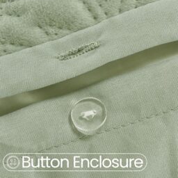 Velosso Super King Size Sage Savannah Velvet Duvet Set - Wilko - thumbnail 5