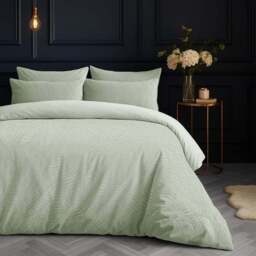 Velosso Super King Size Sage Savannah Velvet Duvet Set - Wilko