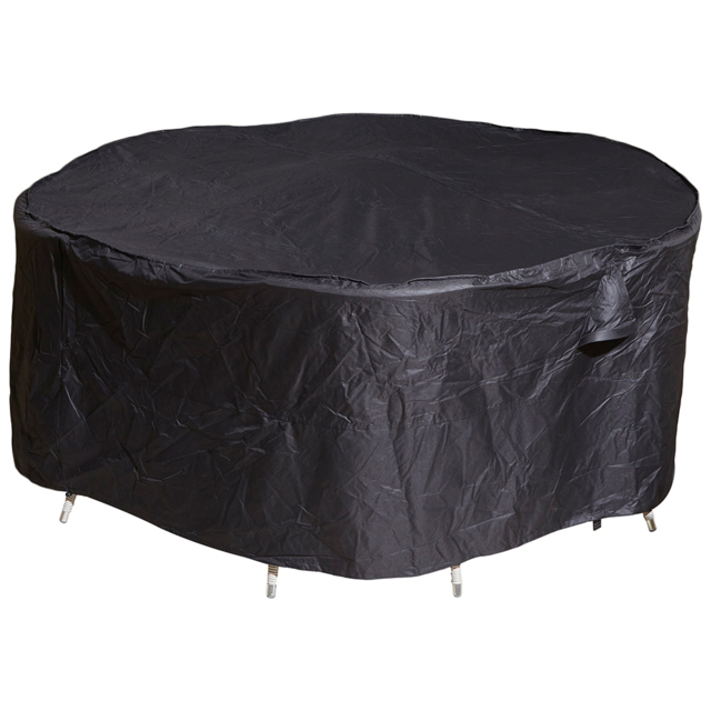 Rowlinson Premium 6 Seater Round Dining Set Cover - Size: 93 x 250 x 250cm - Black - Wilko - image 1
