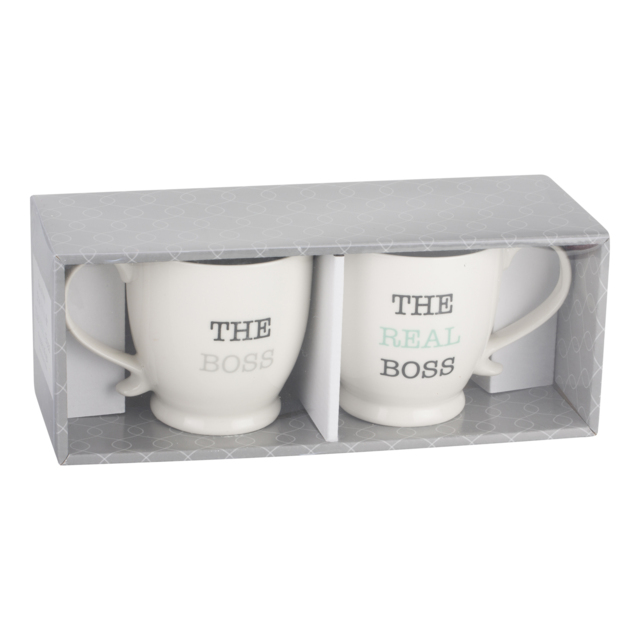 The Boss Footed Mug 2 Pack - Wilko - image 1