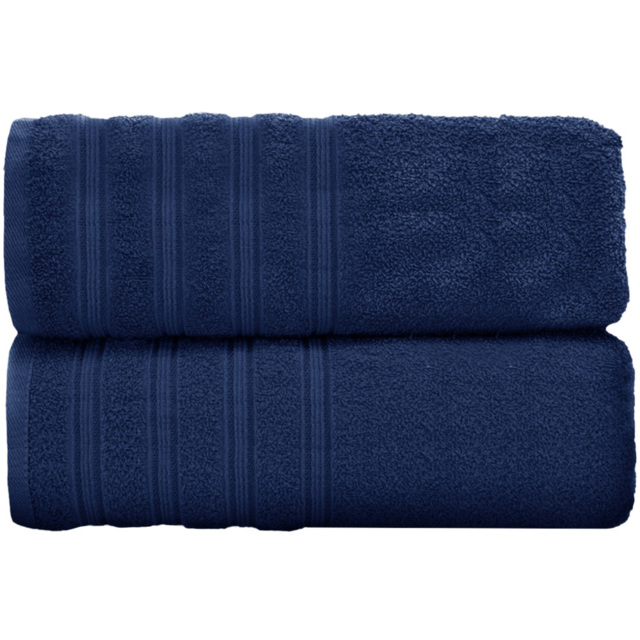 Velosso Hampi Cotton Navy Bath Sheet Set of 2 - Blue - Wilko - image 1