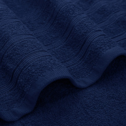 Velosso Hampi Cotton Navy Bath Sheet Set of 2 - Blue - Wilko - thumbnail 4