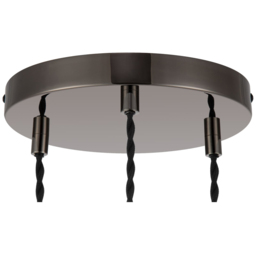 Cosylyte Marlo Matt Black Base 3 Light Smoky Glass Cluster Pendant Light - Size: 36 x 34 x 22cm - Wilko - thumbnail 7