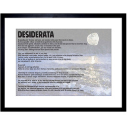 Wee Blue Coo Black Desiderata Ehrmann Placidly Noise Haste Quote Framed Wall Art Print 23 x 18cm - Size: 25.9 x 20.6 x 1.5cm - Grey - Wilko - thumbnail 1