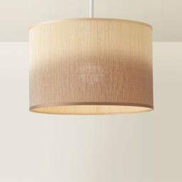 ValueLights Mollie Ombre Bamboo Drum Shade - Size: 20 x 30 x 30cm - Brown - Wilko - thumbnail 6