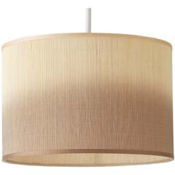 ValueLights Mollie Ombre Bamboo Drum Shade - Size: 20 x 30 x 30cm - Brown - Wilko