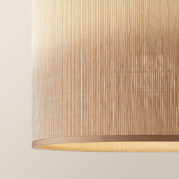 ValueLights Mollie Ombre Bamboo Drum Shade - Size: 20 x 30 x 30cm - Brown - Wilko - thumbnail 4