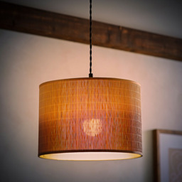 ValueLights Mollie Ombre Bamboo Drum Shade - Size: 20 x 30 x 30cm - Brown - Wilko - thumbnail 3
