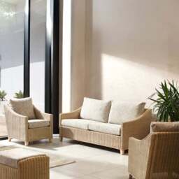 Desser Furniture Dijon 3 Seater Cotton Cream Suite - Wilko