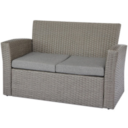 Home Detail Vegas 4 Seater Black and Cream Rattan Sofa Set - Wilko - thumbnail 5