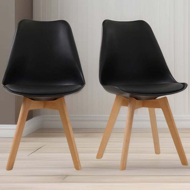 Louvre Set of 2 Black Dining Chair - LPD Home - Wilko - image 1