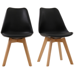 Louvre Set of 2 Black Dining Chair - LPD Home - Wilko - thumbnail 3