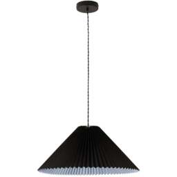 ValueLights Akira Black Pleated Shade LED Pendant Light - Size: 113 x 53 x 53cm - Wilko - thumbnail 1