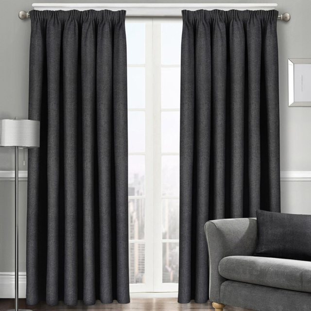 Velosso Westwood Black Curtains 229 x 229cm - Size: W 229 x D 229cm - Wilko - image 1
