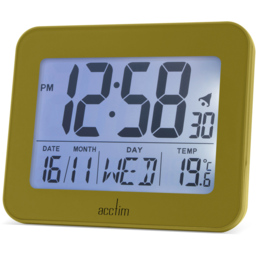 Acctim Otto Heathland LCD Alarm Clock 8cm - Size: 4 x 9 x 8cm - Green - Wilko - thumbnail 3