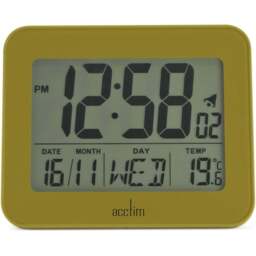 Acctim Otto Heathland LCD Alarm Clock 8cm - Size: 4 x 9 x 8cm - Green - Wilko - thumbnail 1
