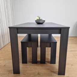 Kosy Koala 4 Seater Arrow Design Dining Bench Set Charcoal and Grey - Portland - Wilko - thumbnail 6