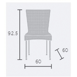 Amelia Rattan Garden Chair - Size: 1 Seater - Black - Wilko - thumbnail 4