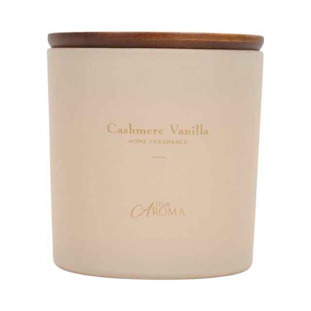 Cashmere Vanilla Candle - Size: 11 x 12 x 11 cm - True Aroma - Wilko - image 1