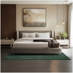 tectake Zonelle Green Short Pile Ultra Soft Rug 200 x 140cm - Size: 115 x 7 x 18cm - Blue - Wilko - thumbnail 3