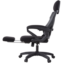 Living and Home Black Mesh High Back Office Chair with Footrest - Size: 128 x 66 x 83cm - Wilko - thumbnail 4
