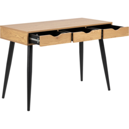 Florence Neptun 3 Drawer Oak Office Desk - Brown - Furniture To Go - Wilko - thumbnail 6
