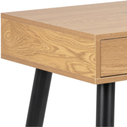 Florence Neptun 3 Drawer Oak Office Desk - Brown - Furniture To Go - Wilko - thumbnail 7
