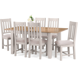 Julian Bowen Richmond 6 Seater Extending Dining Table Elephant Grey and Pale Oak - Wood - Wilko - thumbnail 6