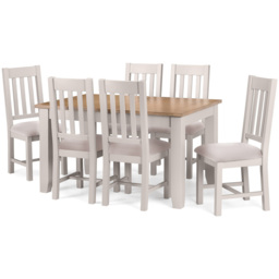 Julian Bowen Richmond 6 Seater Extending Dining Table Elephant Grey and Pale Oak - Wood - Wilko - thumbnail 5