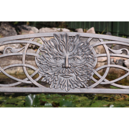 Gardeco 2 Seater Greenman Motif Black and Bronze Patina Cast Iron Bench - Wilko - thumbnail 4