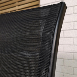 Samuel Alexander Set of 4 Black Textilene Garden Chair - Size: 1 Seater - Wilko - thumbnail 4