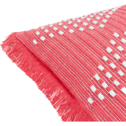 furn. Kadie Pink Woven Feather Filled Cushion 45 x 45cm - Size: 45 x 45 x 10cm - Wilko - thumbnail 5