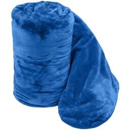 Velosso Royal Blue Mink Throw 200 x 240cm - Size: 200 x 240 x 1cm - Wilko - thumbnail 1