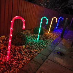 Samuel Alexander 4 Piece Multicolour LED Christmas Candy Cane Path Lights Set - Size: 62 x 30 x 8cm - Multi Coloured - Wilko - thumbnail 5