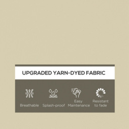 Outsunny Beige Seat Replacement Cushion 51 x 51cm 4 Pack - Size: 32 x 19 x 8cm - Cream - Wilko - thumbnail 7