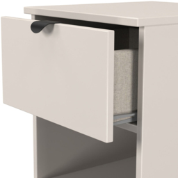 Crowndale Bora 2 Drawer Single Shelf Kashmir Matt Bedside Cabinet - Cream - Wilko - thumbnail 6